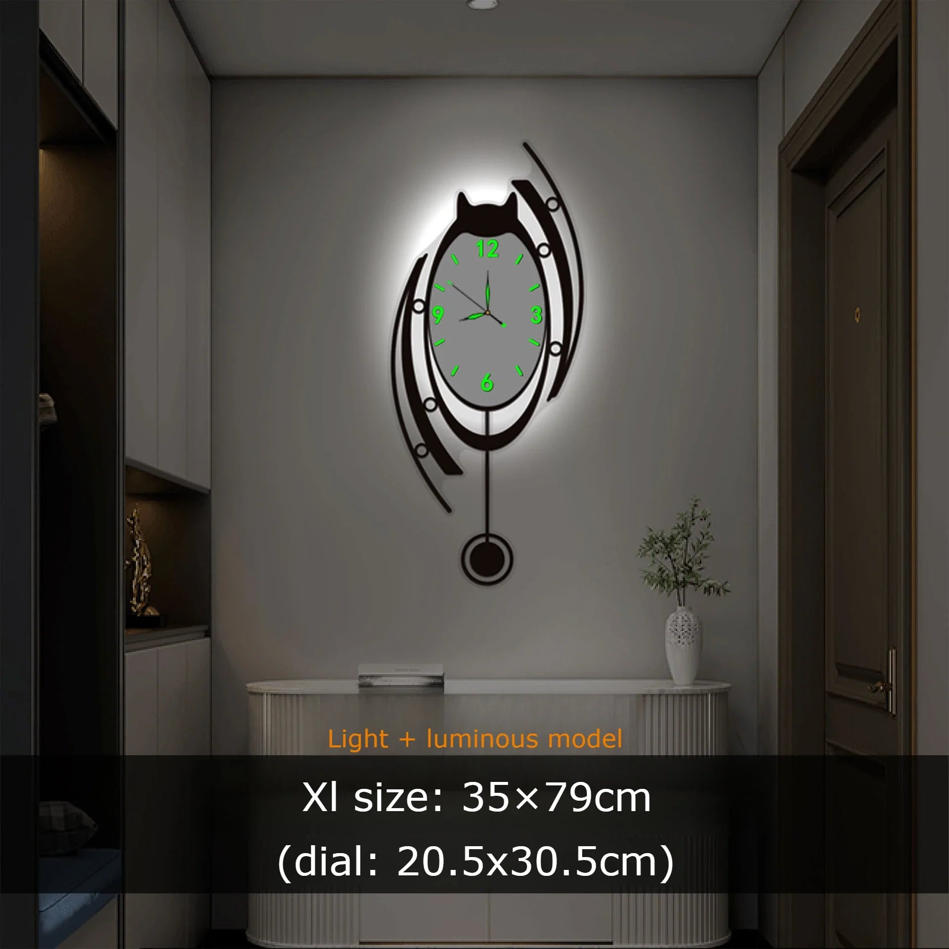 Large Acrylic Wall Clocks Luminous Silent Modern Art Clocks Wall Luxury Nordic Aesthetic Watches Elegant Clock Living Room